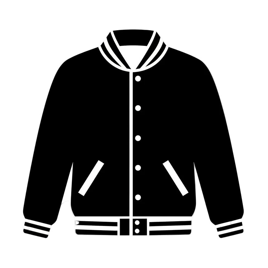 Black jacket icon on a white background