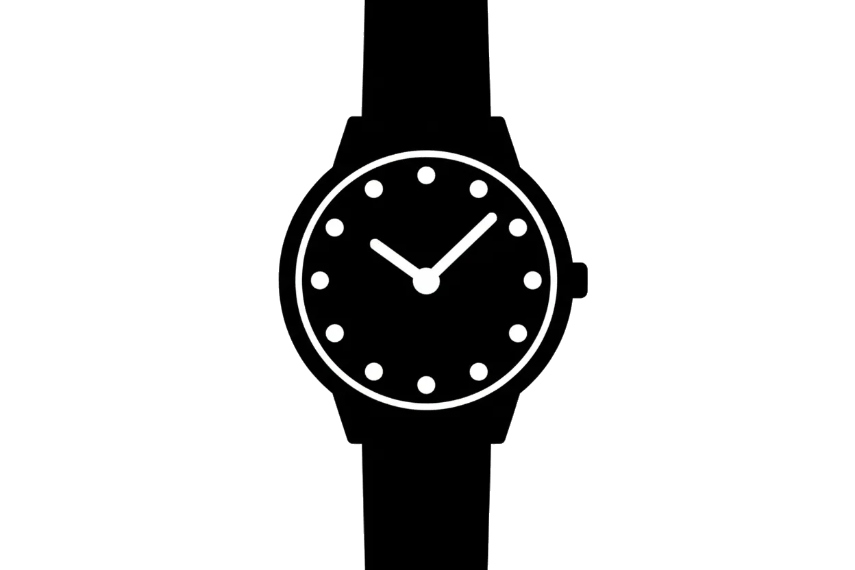 Black watch icon silhouette