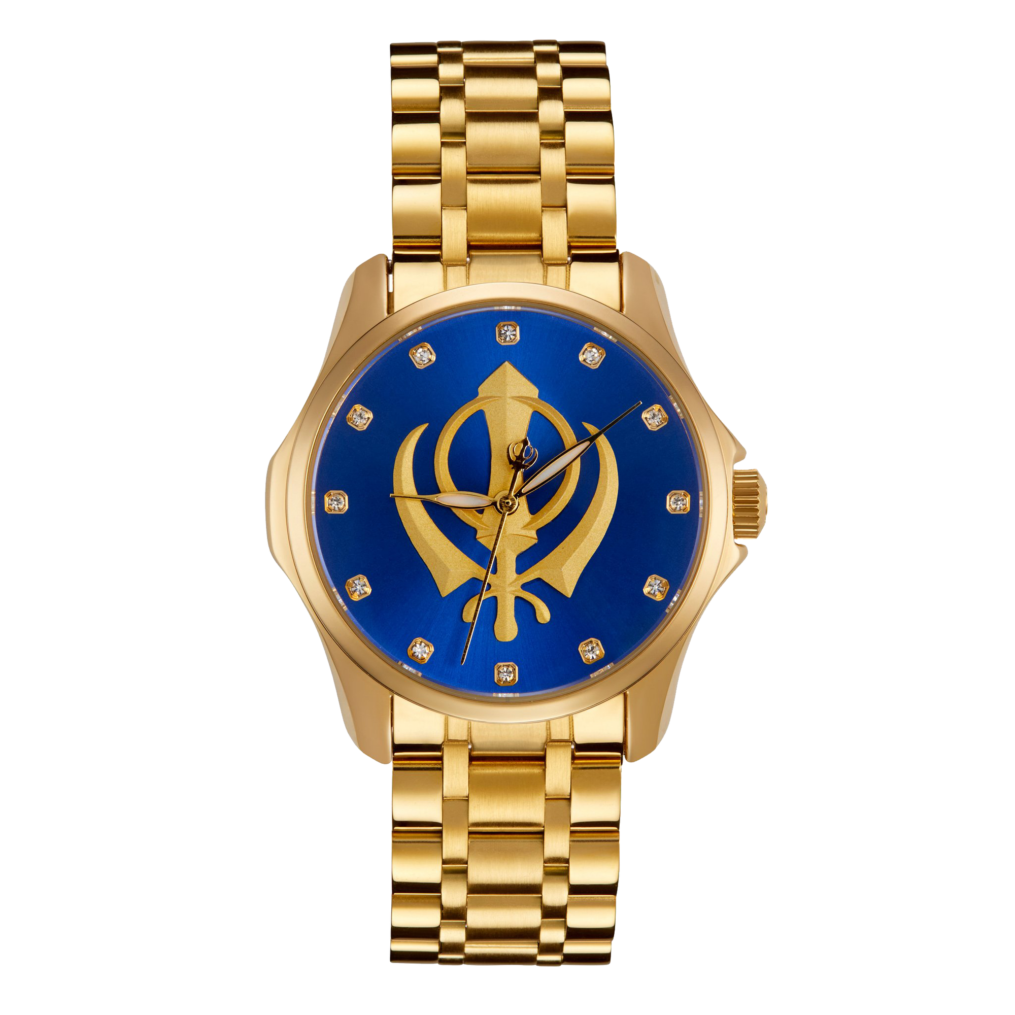 House of Khalsa Heritage Blue Luxury Women's Sikh Watch with Khanda Symbol - Authentic Stainless Steel Design